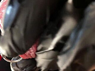 Extreme Close Up Latex Gloves Cumshot
