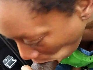 A daring slut was caught sucking my dick outside under the open sky. Her sloppy skills amazed everyone nearby.  