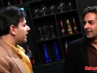 Blonde and Brunette Babes in Group Sex Party.