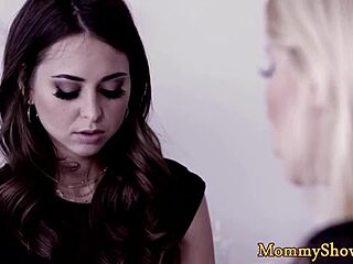 Classy Lesbian Stepdaughters Lick Each Other's Pussies