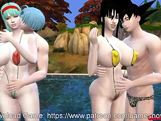 Dragon Ball Porn: Cute babe gets her big tits and ass fucked by young friend