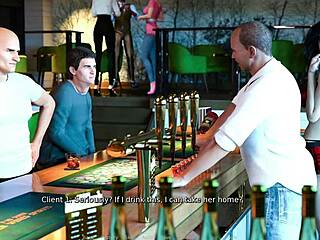 Anna, wanna play a naughty 3D porn game in the bar with me?