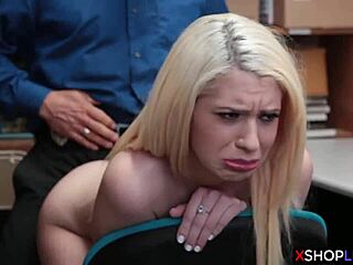 I watched my hot blonde teen get fucked by security in front of stepdad, unbelievable!