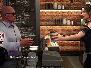 Kate in cosplay as maid in public outdoor game