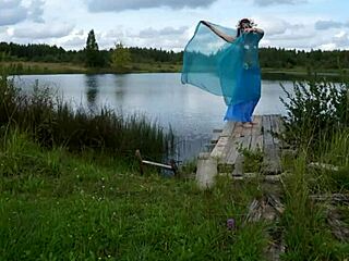 Water Lady Posing in Erotic Lingerie