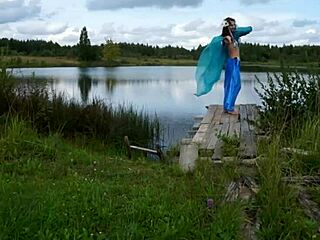 Water Lady Posing in Erotic Lingerie