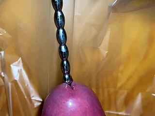 Electro stimulation for Asian woman's low-frequency masturbation