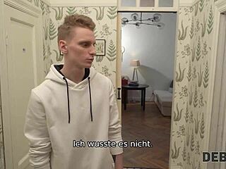 Russian shopaholic drilled by debt collector near husband