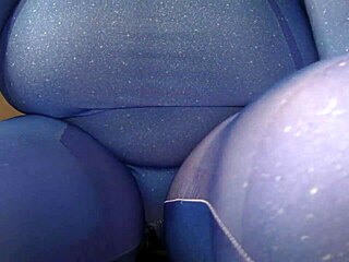 my big boobed wife masturbates her pussy with a huge dildo in lew's cosplay