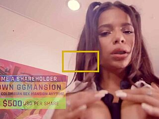 blonde and brunette latinas aggressively fuck big asses in mansion