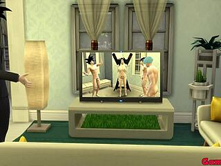 Goku's wife gets fucked hard by sons in anal!