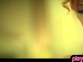 Redhead feels pleasure in lingerie