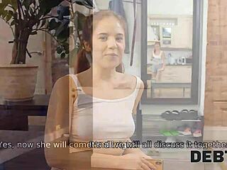 Debt4k collector seduces three russian besties with vibrator