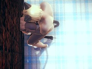 Japanese Asiana cosplays Cat Noir in park, receiving cunnilingus and wall sex, with explicit cumshot.