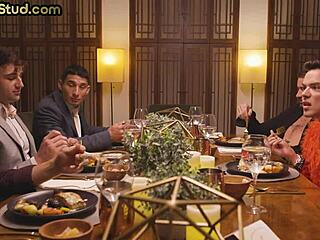 outdoor bottom stud barebacked and mouth jizzed by lover