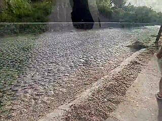 Tattooed Wife Andy Shows Pussy On Street