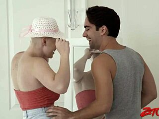 Naughty Riley Nixon Takes Deep Anal Fucking in Doggy Style with Blowjob