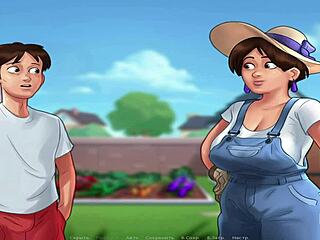 Amateur babe flaunts her sexy curves in Summertime Saga Hentai game