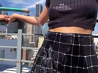 Holy! Amateur Girls Soaked Wet on Eric John's LA Penthouse Balcony!