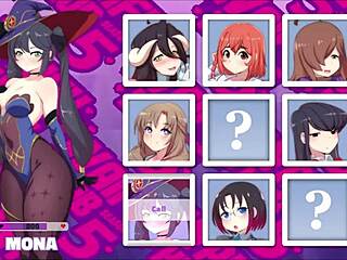 Brunette Chinese pornstar in wild Mona Genshin Impact parody. Ready to explode twice banging her tight pink hole?