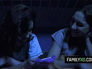 Perv stepdad fucks Kelsey Kage and Lily Moon