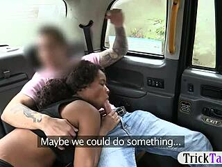 big boobs ebony passenger gets pounded by fake driver in public