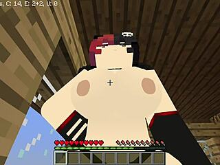 Steve Rides Goth Girl's Square Ass In 3D Hentai Cowgirl Position.