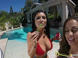 Abigail Mac and Romi Rain Heating Up Lesbian Set