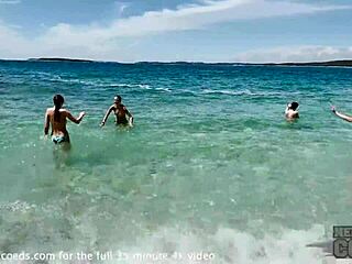 I'm spending vacation on a topless beach watching miss pussycat and rebeka ruby in a private lesbian banging moment