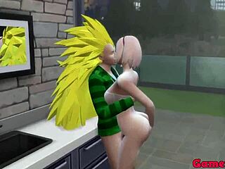 Sakura And Hinata Get Fucked In Threesome On Table