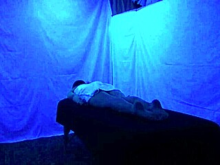 Gigi Breeze enjoys a relaxing blacklight massage session