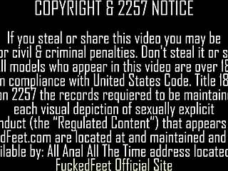 Anastasia Rose rubs oily feet on a pervert for wild masturbation