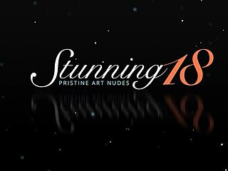 Foxy Salt's naked, oiled body drives me wild in the white studio