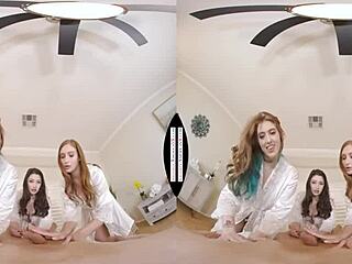 Massage babes Alyx Star and Electra Rayne pamper new client