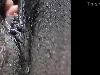 Cyndy Blackslave Teases with CLOSEUP PUSSY PLAY in Ebony BDSM Scene