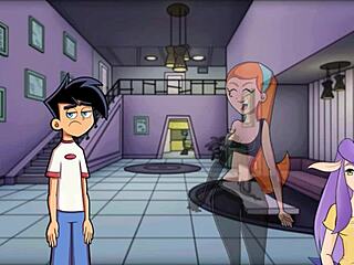 danny phantom goth babe gives epic blowjob in game.