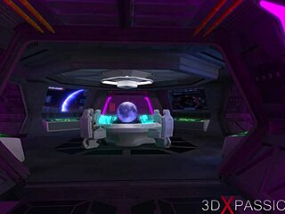 Sexy 3D Shemale Fucks Horny Girl Hard in Space Station