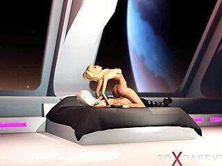 Sexy 3D Shemale Fucks Horny Girl Hard in Space Station