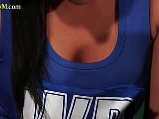 Blonde Cheerleaders Deliver Intense Group Handjob Pleasure in Uniform