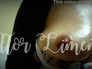 Flor says, 'Watch me play with my big tits and nipples using dildo'