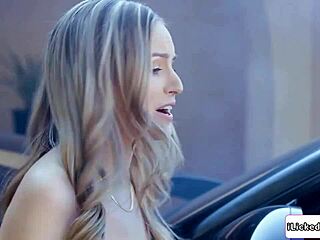 Petite lesbian dominates big tits nurse in wild facesitting session. Hot lingerie action unfolds!