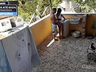 i was surprisd by my stepdad while washing clothes and he made me suck his dick and fuck doggy style