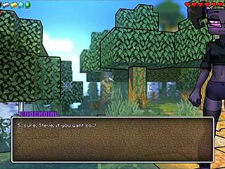 creeper girl in red bikini drives me wild in hornycraft