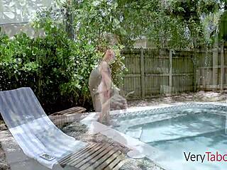 my lil stepsister tied up in garage, punished by kinky toys.