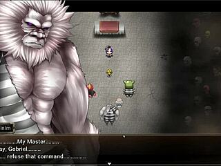 i'm karryn, fighting naked in prison against the captain in this hentai game episode 21