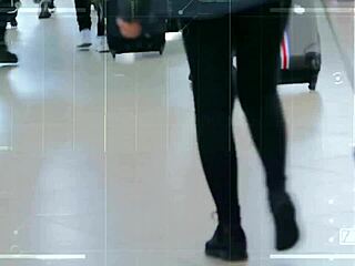 hot latina teen 18+ fucks airport security guard