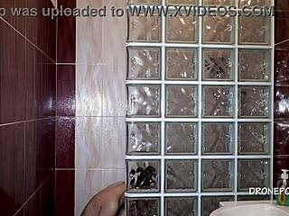 Hidden camera captures a Czech teen's intimate shower moments