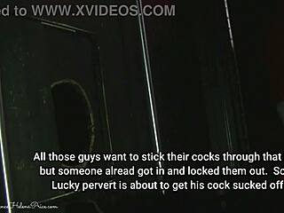 Hubby, film me sucking that huge black cock at gloryhole!