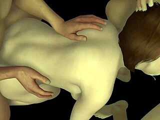 Hot Brunette Takes Dick From Both Ends In 3D Porn With Deepthroat And Doggy Pussy Fucking