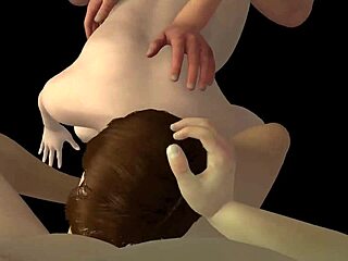 Hot Brunette Takes Dick From Both Ends In 3D Porn With Deepthroat And Doggy Pussy Fucking